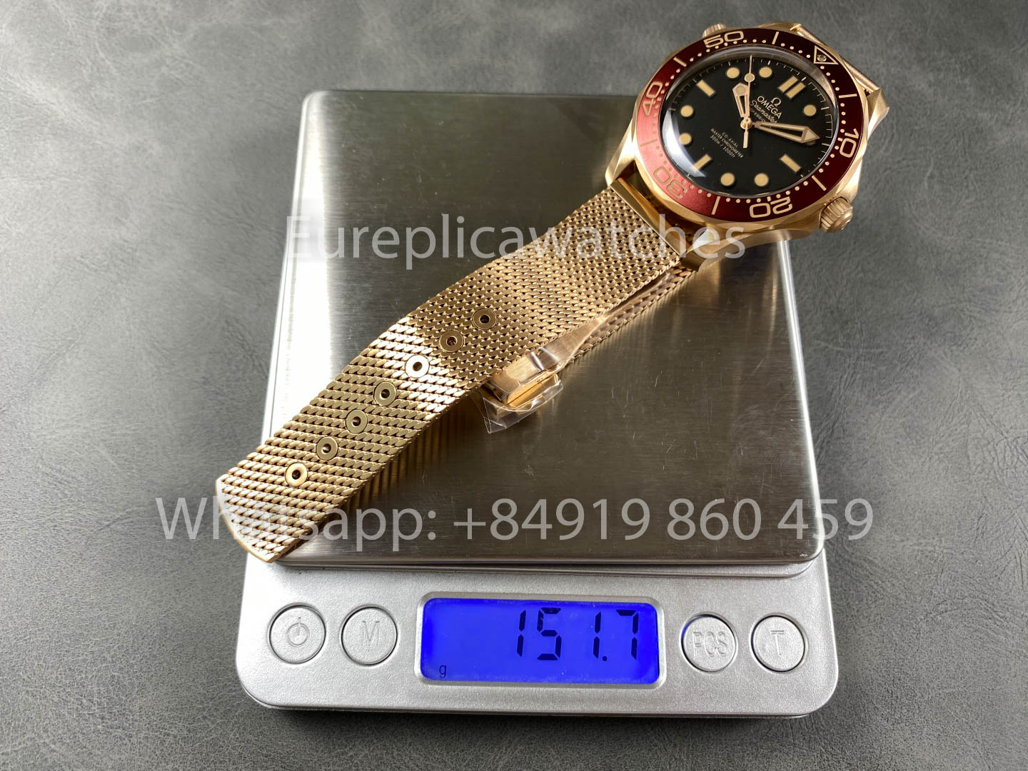 Omega Seamaster 220.50.43.22.02.001 Bronze Or et Bourgogne 1:1 Super Clone VS Factory Ultra-Light