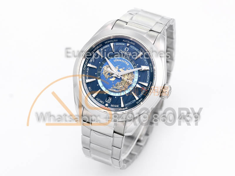 [Ausverkauf] Omega Seamaster Aqua Terra GMT Worldtimer 220.10.43.22.03.001 VS Factory 1:1 Bester Klon