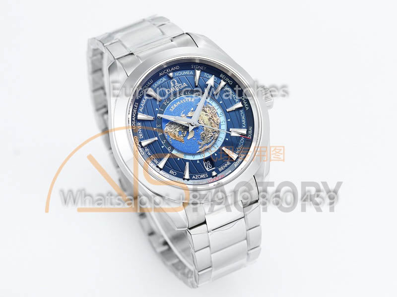 [Ausverkauf] Omega Seamaster Aqua Terra GMT Worldtimer 220.10.43.22.03.001 VS Factory 1:1 Bester Klon