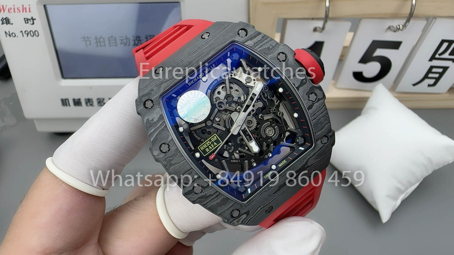 Richard Mille RM35-02 ZF 2025 Version 1:1 Best Clone Red Strap NTPT carbon Case
