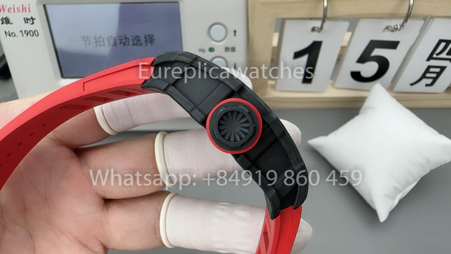 Richard Mille RM35-02 ZF 2025 Version 1:1 Best Clone Red Strap NTPT carbon Case