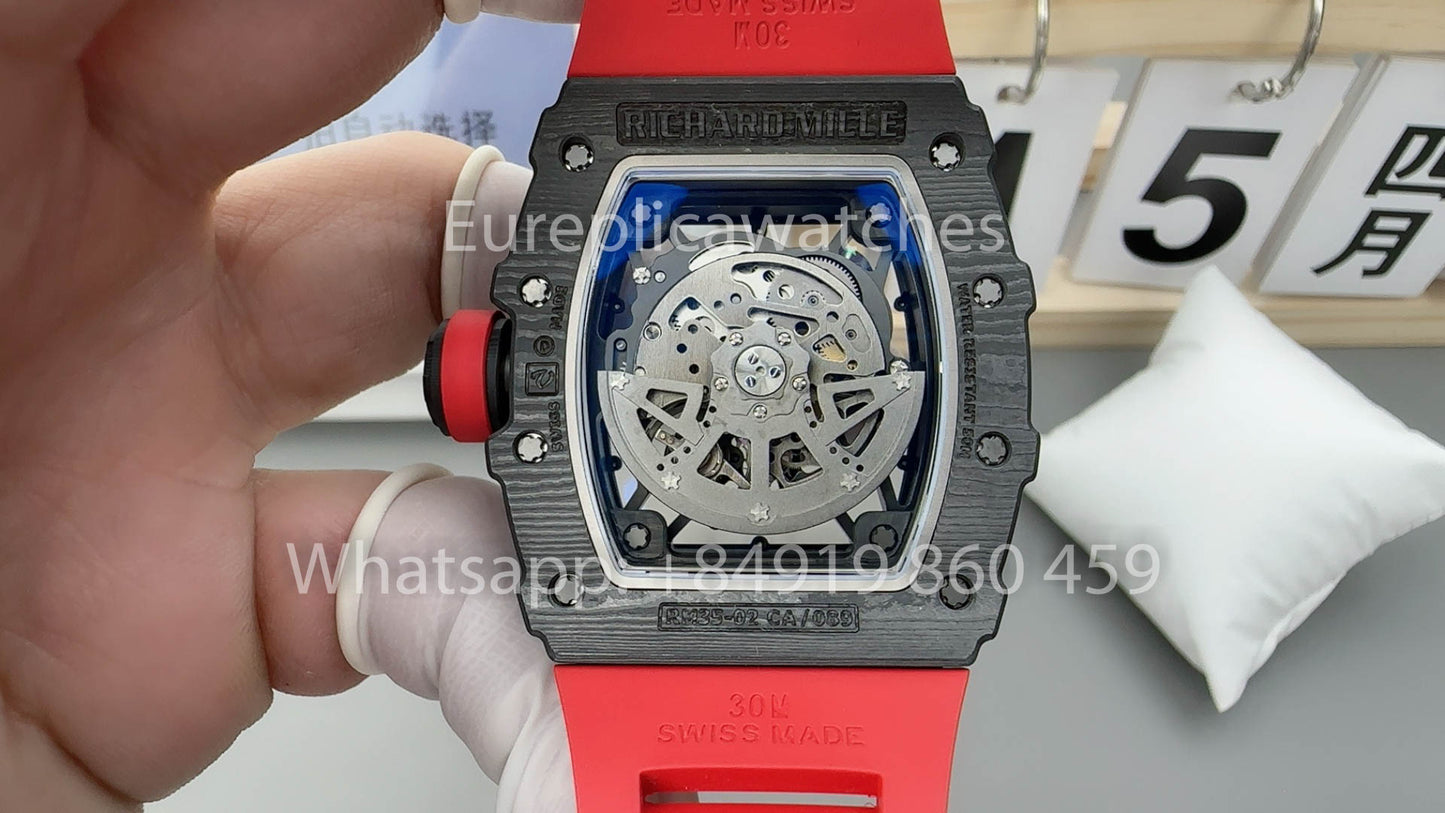 Richard Mille RM35-02 ZF 2025 Version 1:1 Best Clone Red Strap NTPT carbon Case