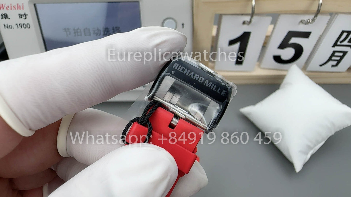 Richard Mille RM35-02 ZF 2025 Version 1:1 Best Clone Red Strap NTPT carbon Case