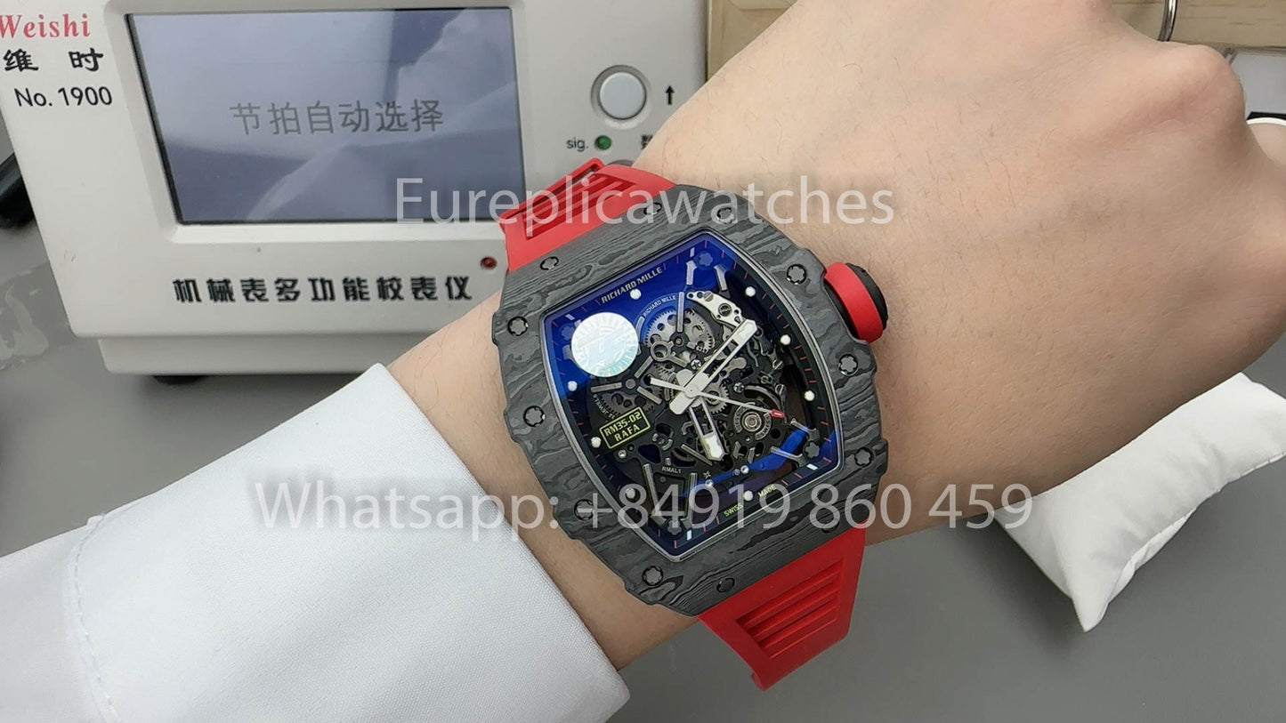 Richard Mille RM35-02 ZF 2025 Version 1:1 Best Clone Red Strap NTPT carbon Case