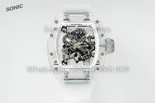 RICHARD MILLE RM055 AET REMOULD Transparent Strap 1:1 Best Version Sonic Factory