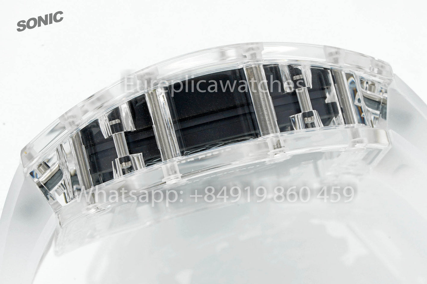 RICHARD MILLE RM055 AET REMOULD Transparent Black Strap 1:1 Best Version Sonic Factory