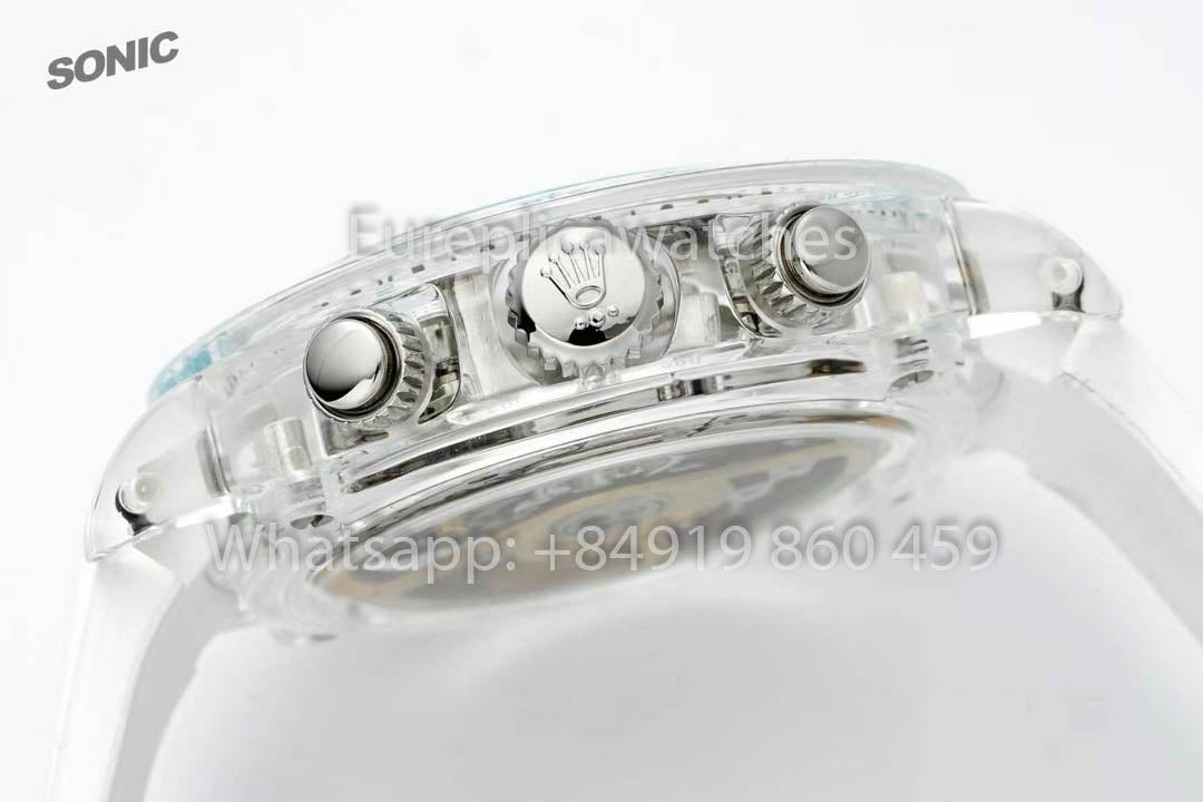 Rolex Ice Blue Skeleton Daytona 1:1 Best Version Sonic Factory Custom Edition