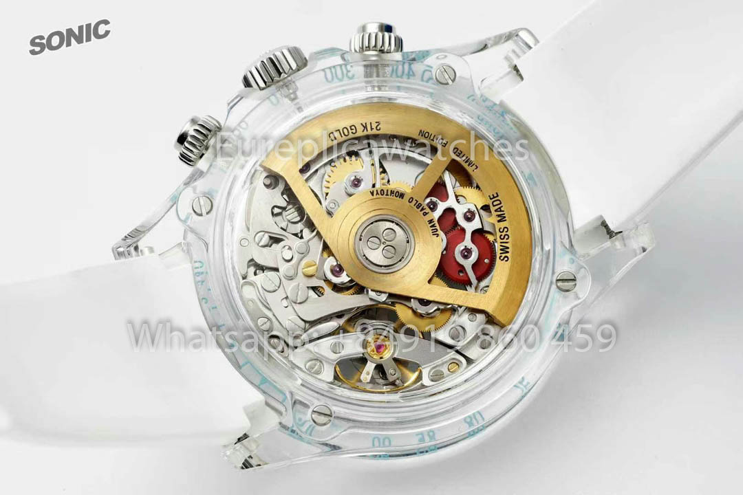 Rolex Ice Blue Skeleton Daytona 1:1 Best Version Sonic Factory Custom Edition