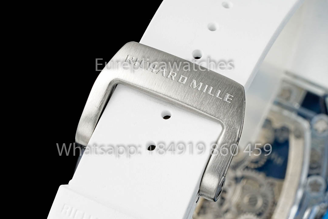 Richard Mille RM 56-01 Tourbillon 1:1 Meilleure version Couronne bleue Bracelet blanc