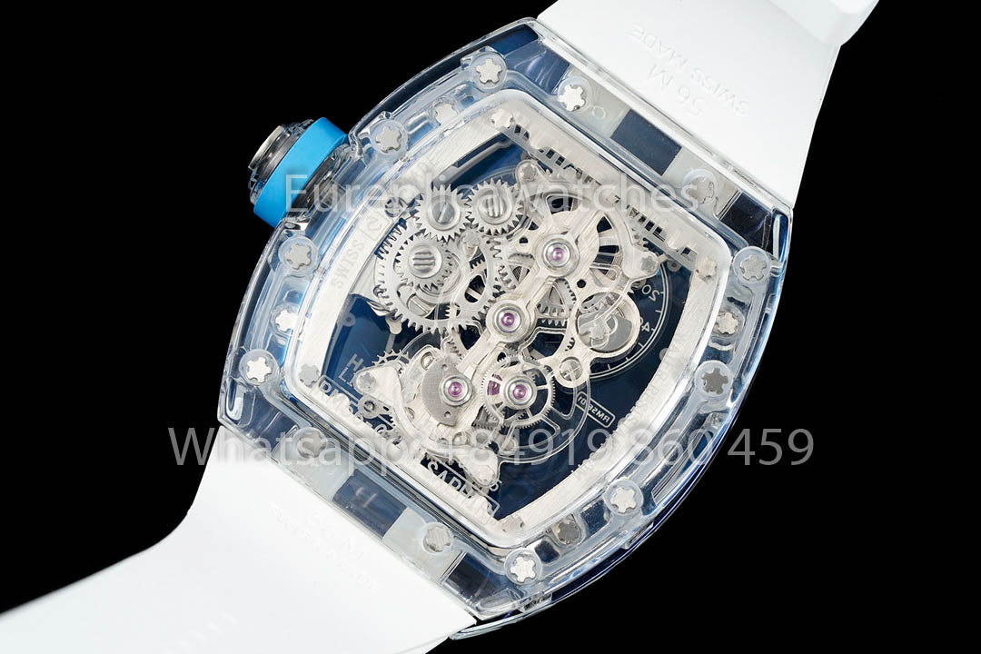 Richard Mille RM 56-01 Tourbillon 1:1 Meilleure version Couronne bleue Bracelet blanc