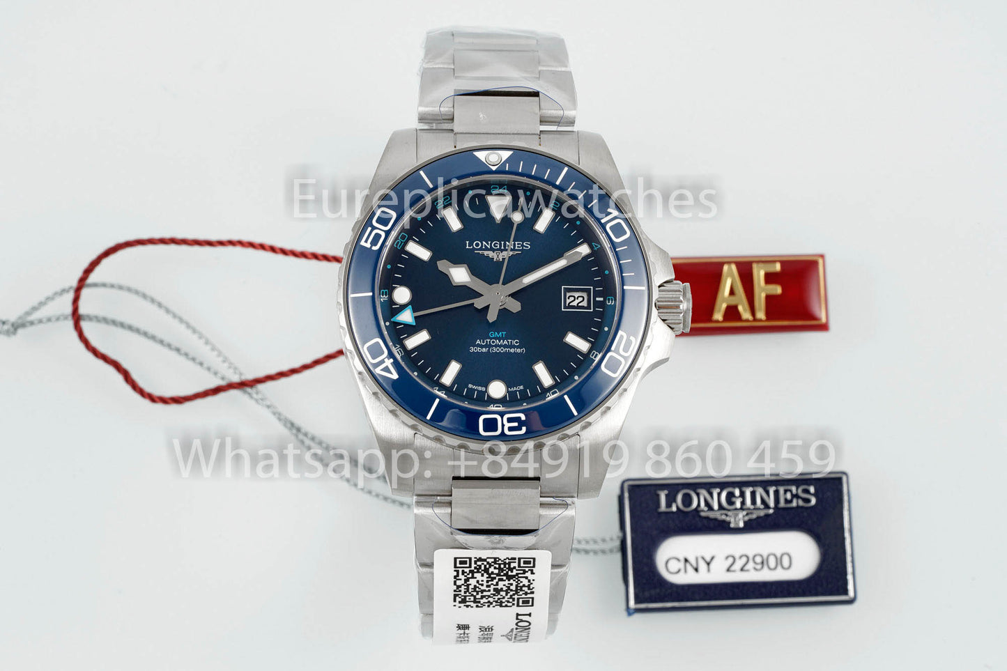 Longines HydroConquest GMT L3.790.4.96.6 Blue Dial 1:1 Best Version AF Factory