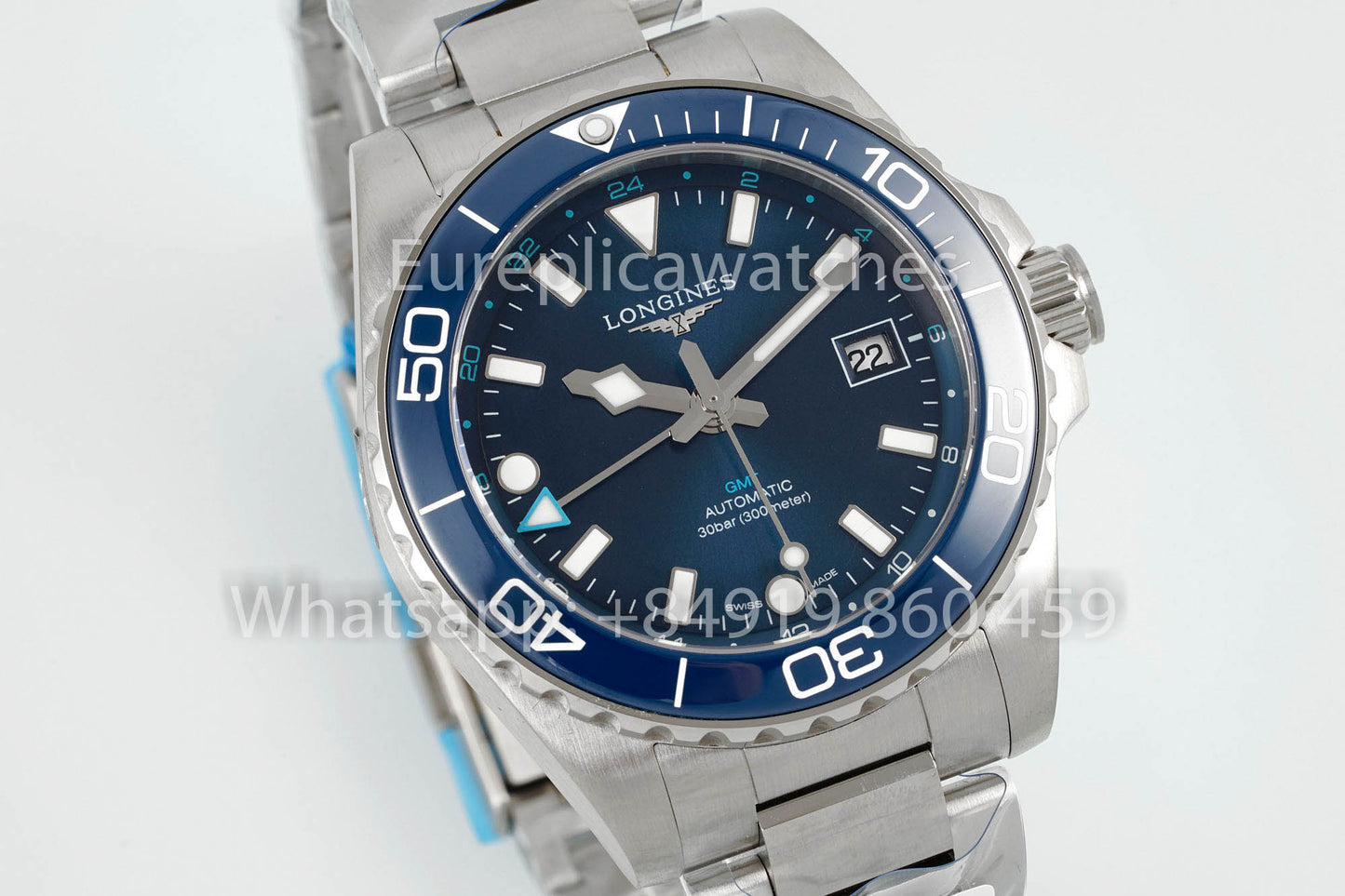 Longines HydroConquest GMT L3.790.4.96.6 Blue Dial 1:1 Best Version AF Factory