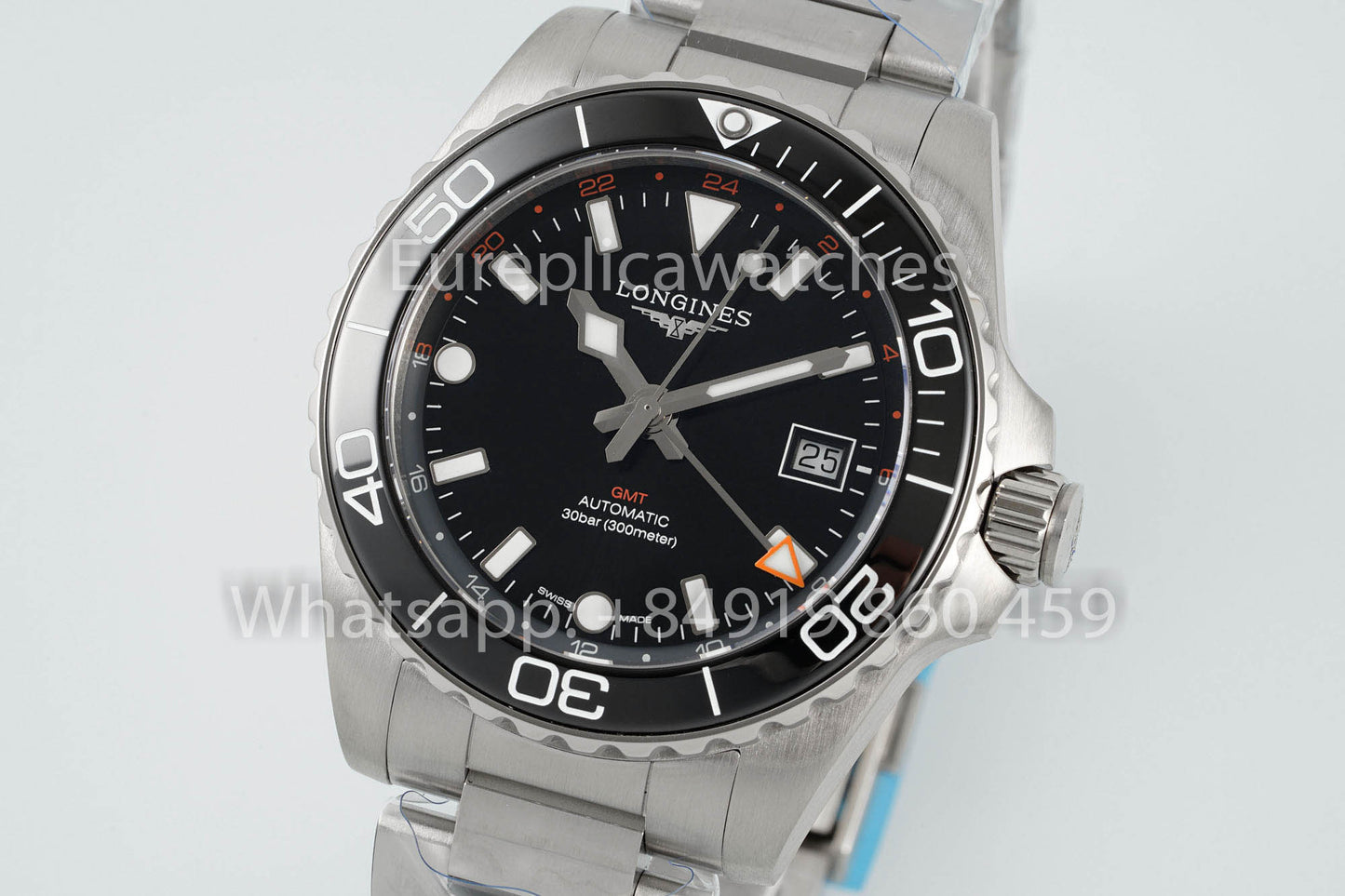 Longines HydroConquest GMT L3.890.4.56.6 Black-Tone  1:1 Best Version AF Factory