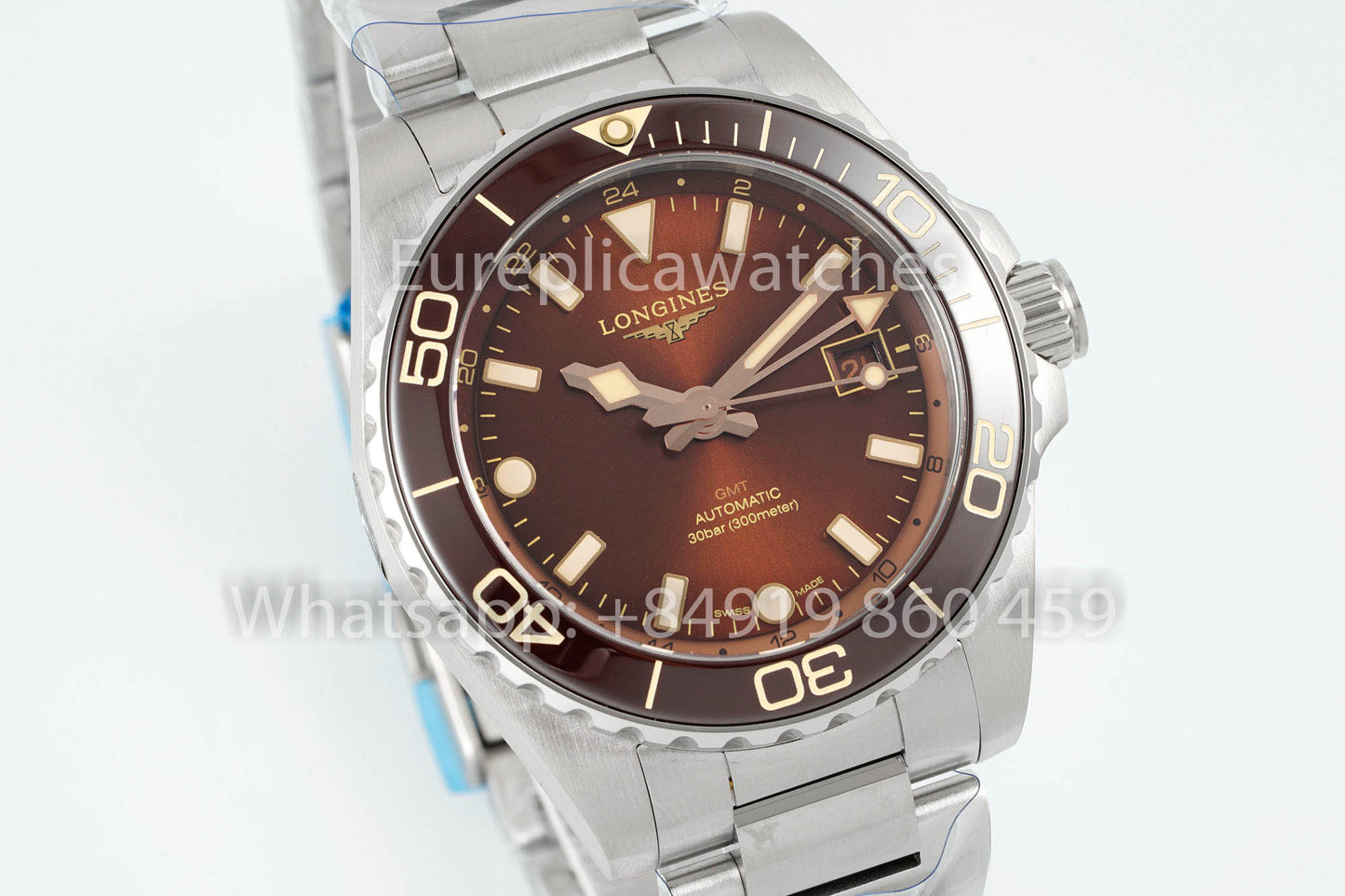 Montre Longines HydroConquest GMT L3.790.4.66.6 en acier inoxydable, version 1:1, AF Factory