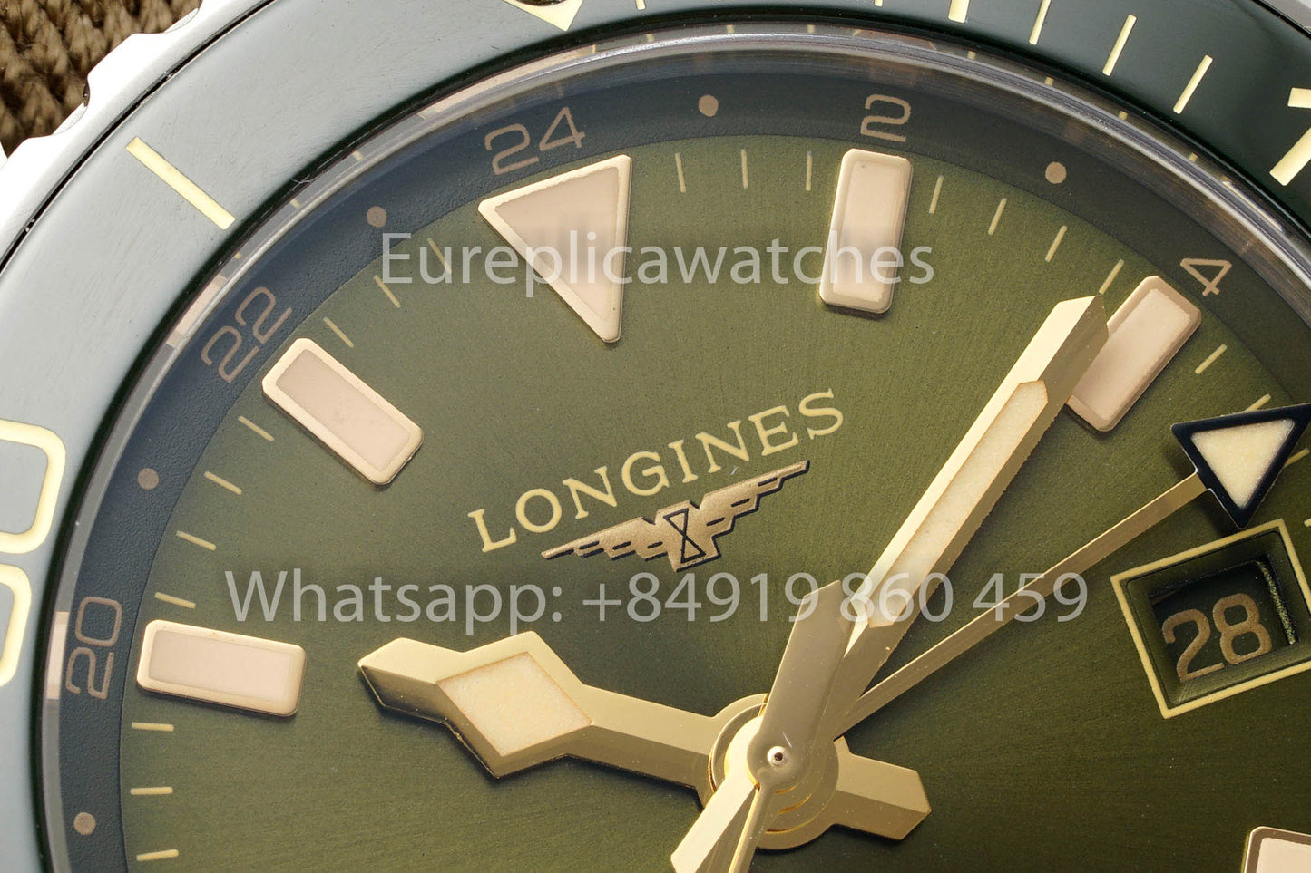 Longines HydroConquest GMT L3.790.4.06.2 Grünes Zifferblatt 1:1 Beste Version AF Factory