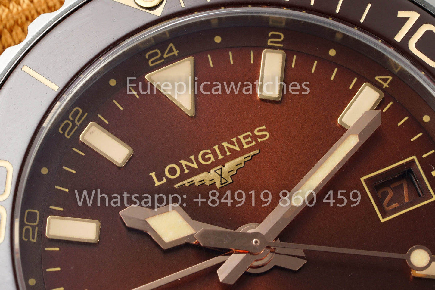 Longines HydroConquest GMT L3.790.4.66.2 Yellow Velcro Strap 1:1 Best Version AF Factory