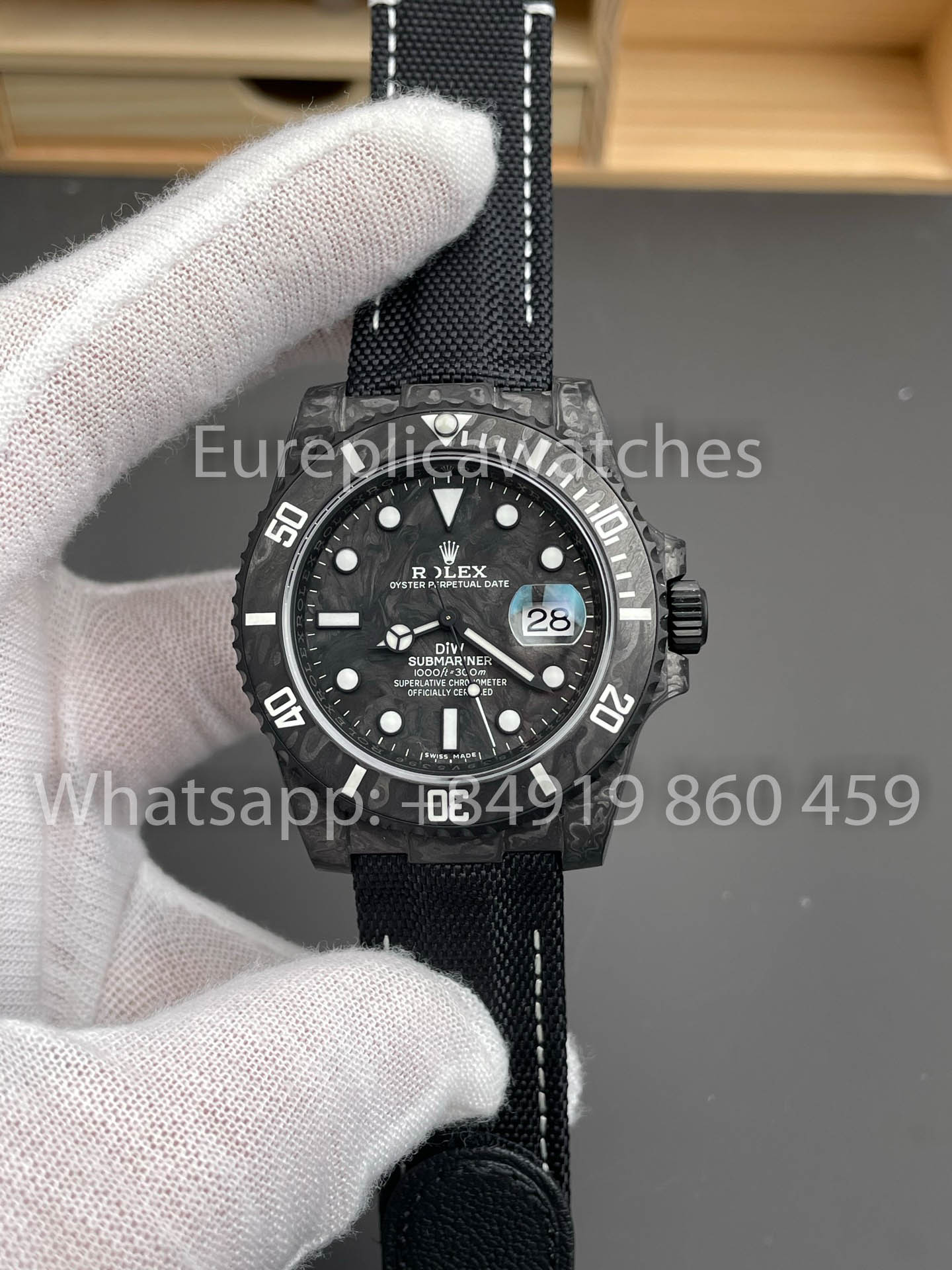 Rolex Submariner Diw Carbone personnalisée 1:1 VS Factory Black Edition 2025