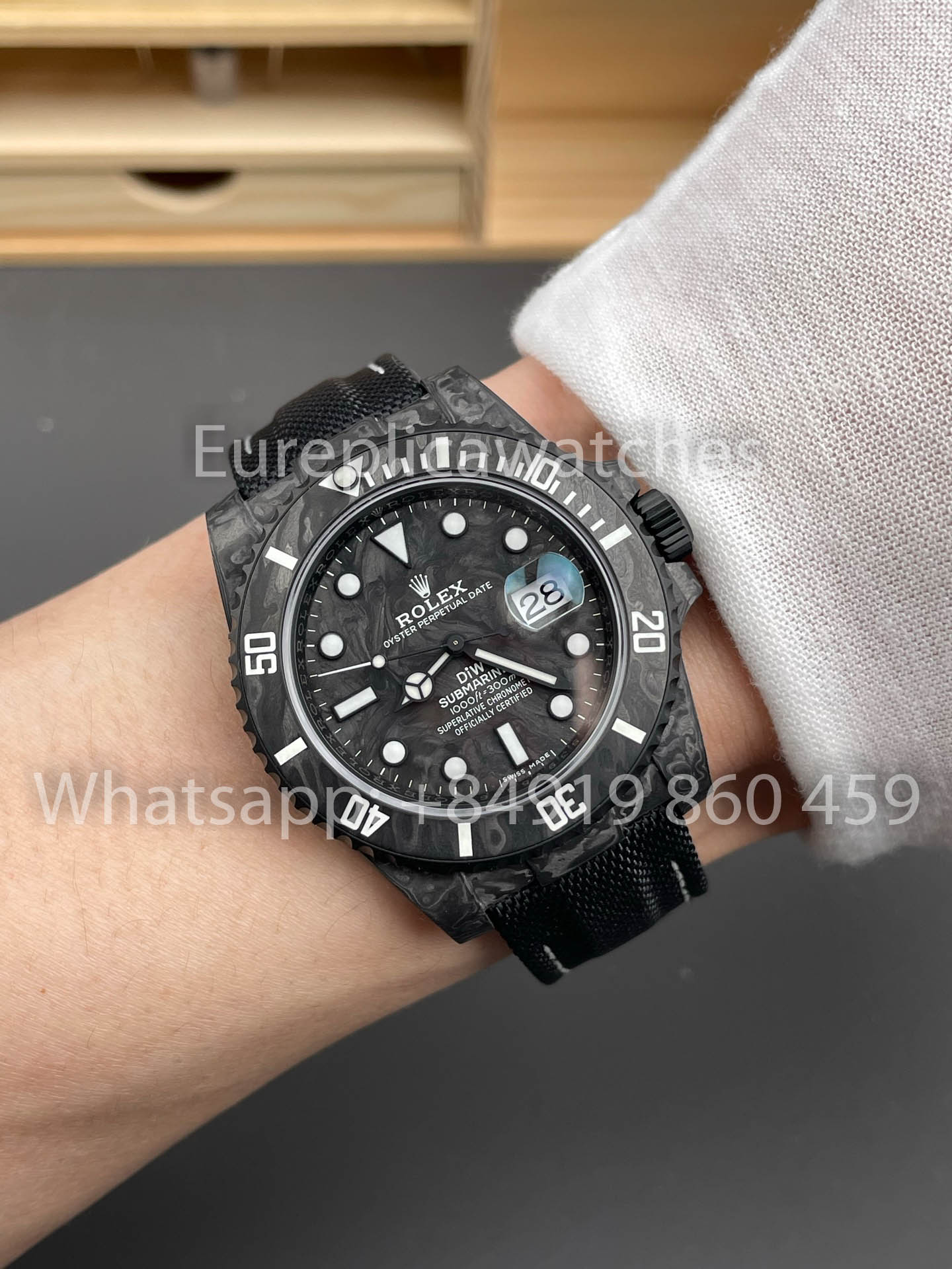Rolex Submariner Diw Carbone personnalisée 1:1 VS Factory Black Edition 2025