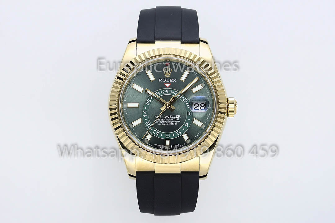 Rolex Oyster Perpetual Sky-Dweller Olive Green Dial 1:1 Best Version ZF Factory