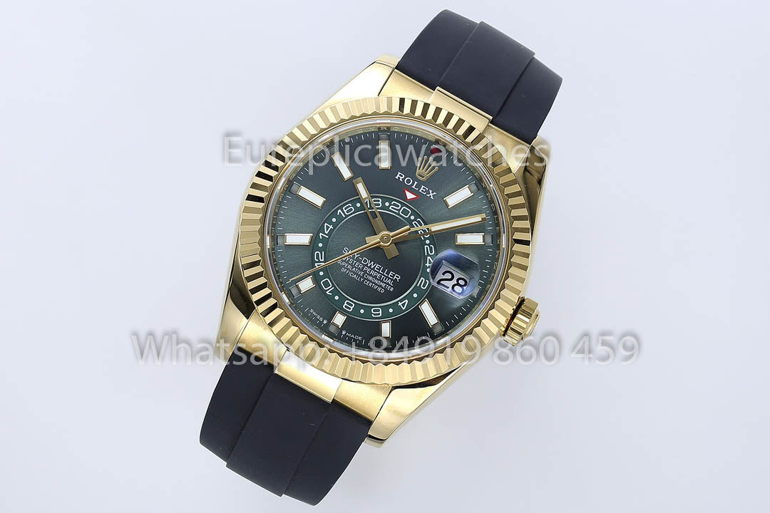 Rolex Oyster Perpetual Sky-Dweller Olive Green Dial 1:1 Best Version ZF Factory