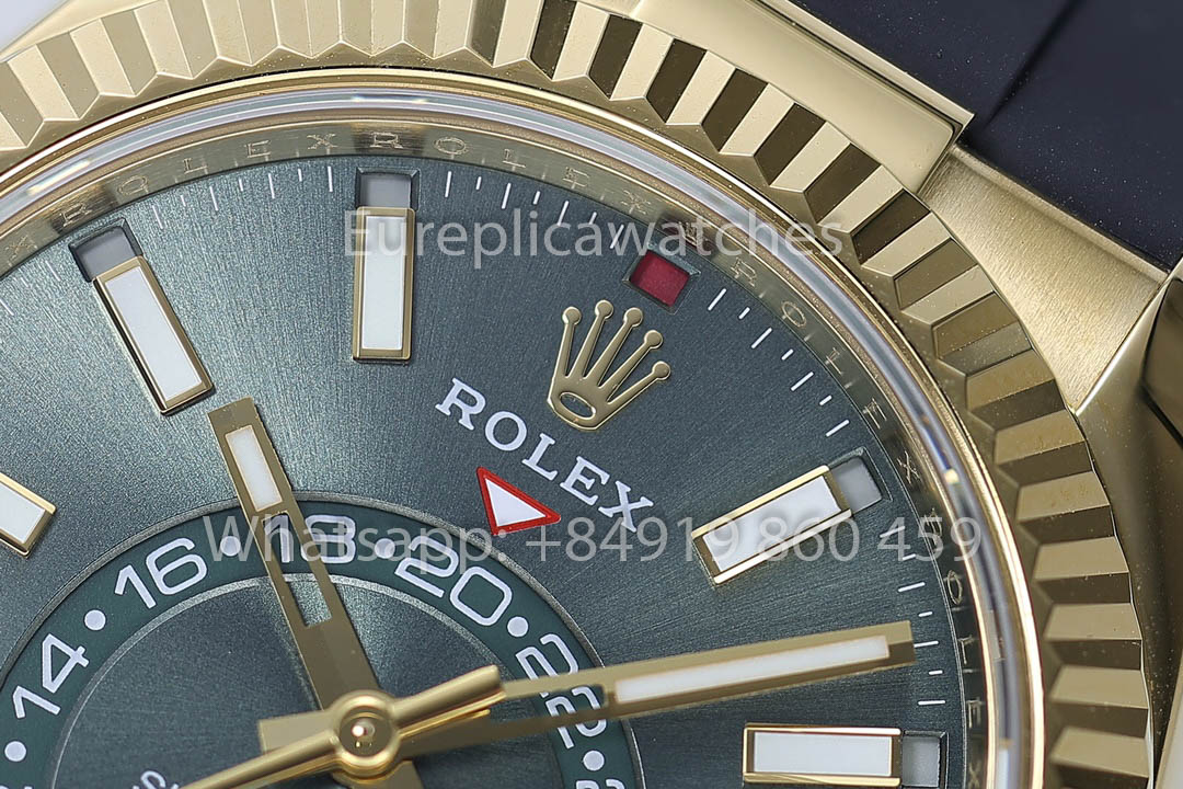 Rolex Oyster Perpetual Sky-Dweller Olive Green Dial 1:1 Best Version ZF Factory