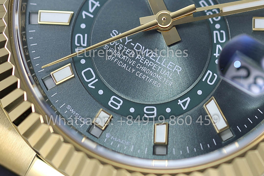 Rolex Oyster Perpetual Sky-Dweller Olive Green Dial 1:1 Best Version ZF Factory