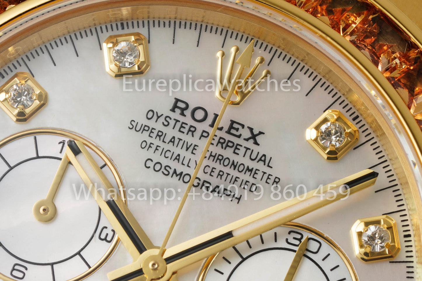 Rolex Daytona personnalisée et modifiée, cadran blanc, version 1:1, or jaune