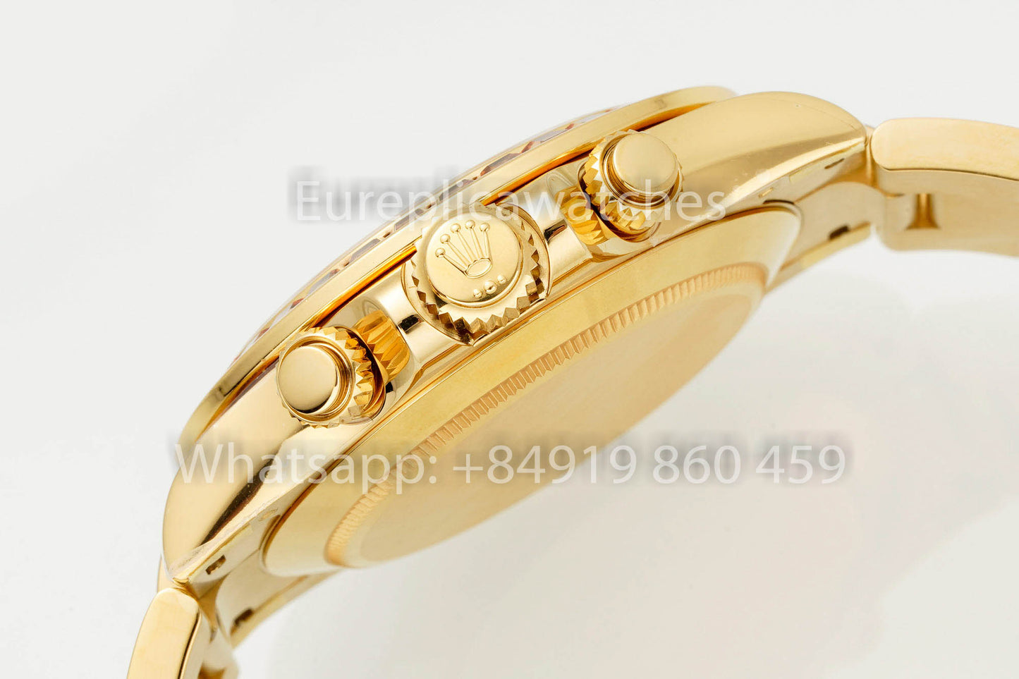 Rolex Daytona personnalisée et modifiée, cadran blanc, version 1:1, or jaune