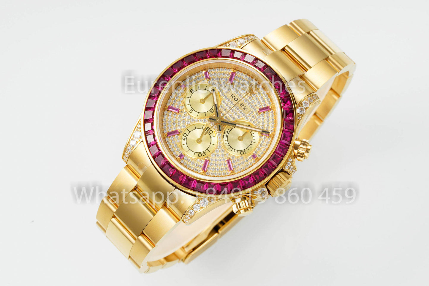 Rolex Daytona personnalisée et modifiée, cadran jaune, version 1:1, or jaune