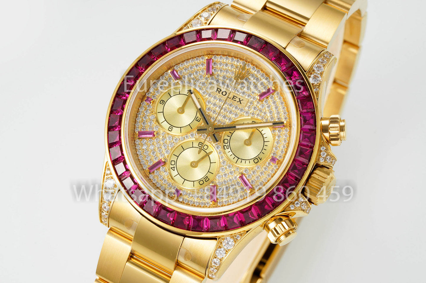 Rolex Daytona personnalisée et modifiée, cadran jaune, version 1:1, or jaune
