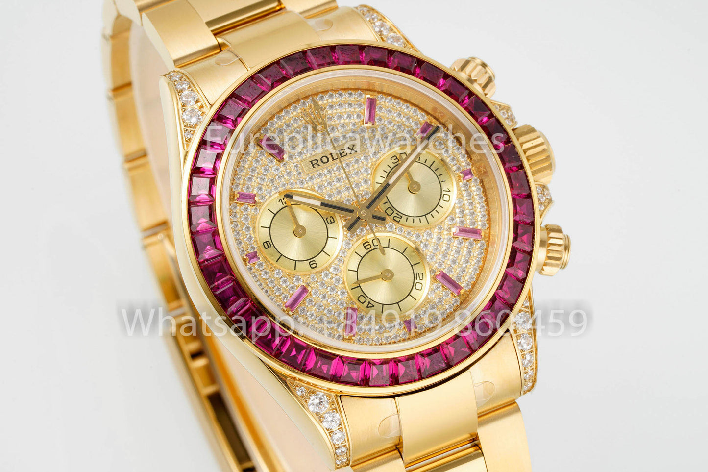 Rolex Daytona personnalisée et modifiée, cadran jaune, version 1:1, or jaune