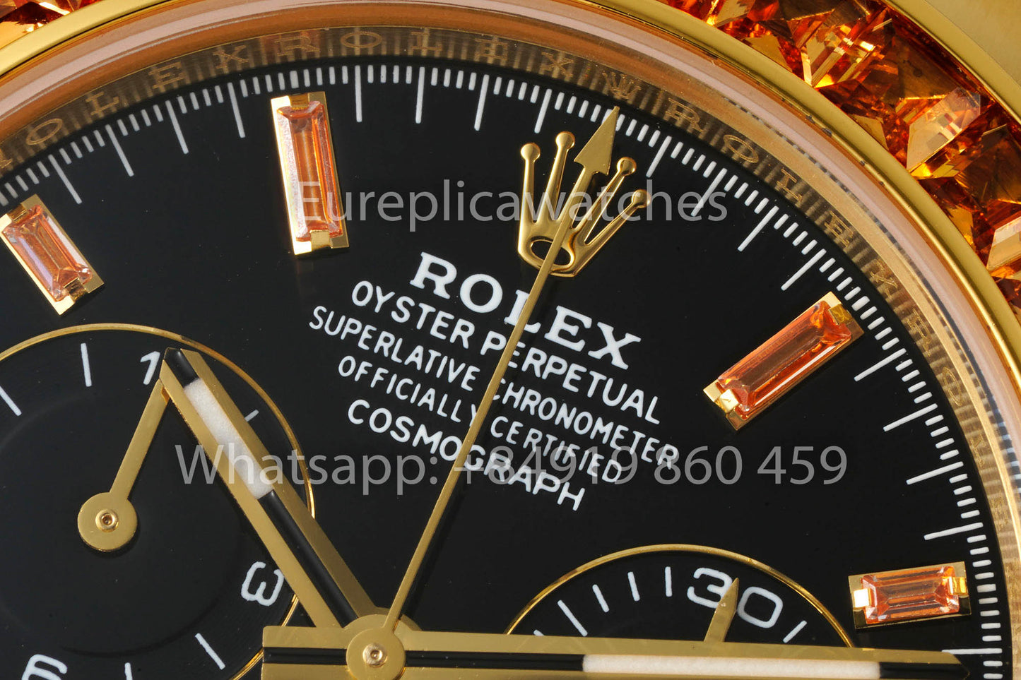 Rolex Daytona personnalisée et modifiée, cadran noir, version 1:1, bracelet en caoutchouc