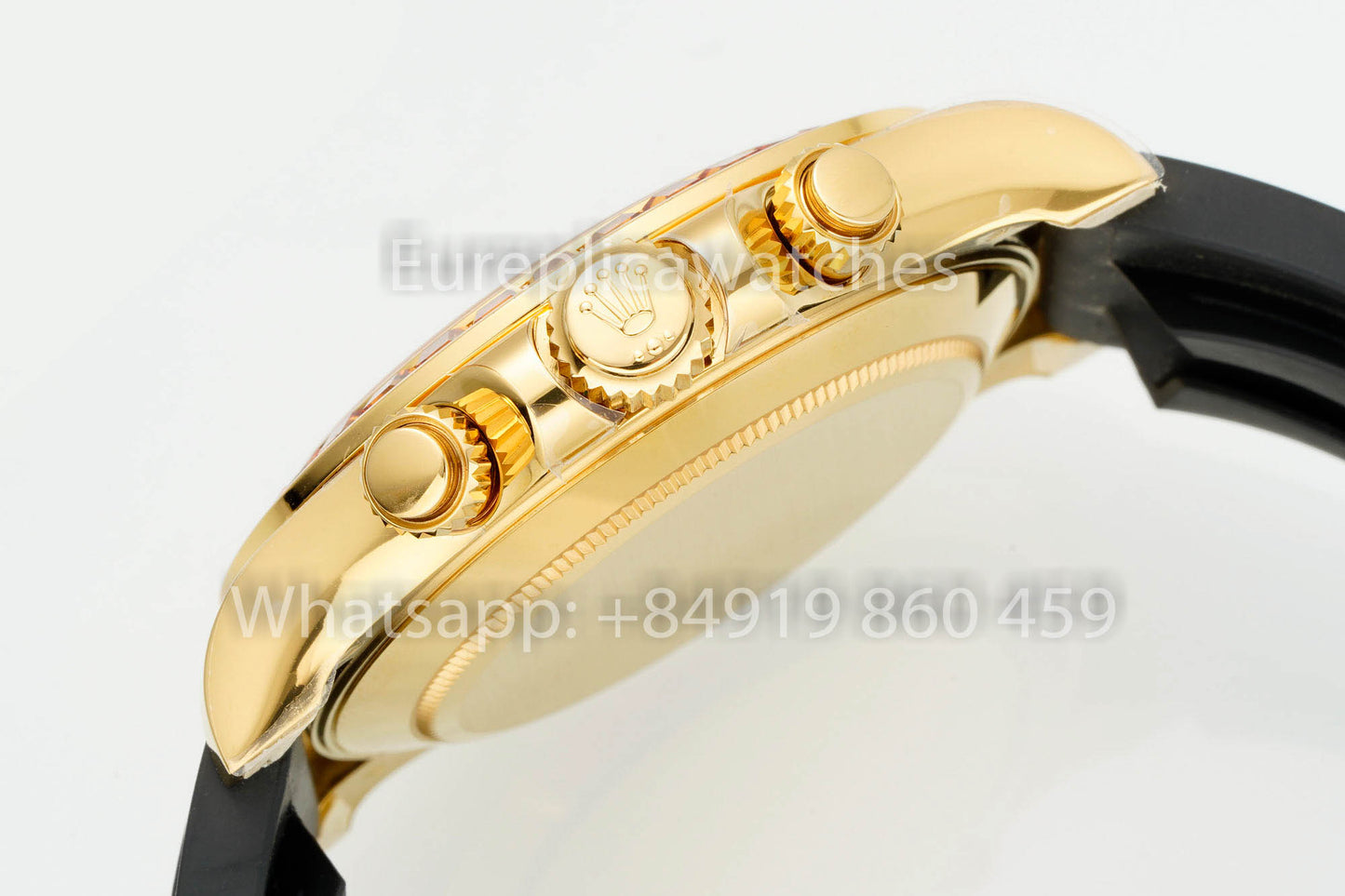 Rolex Daytona personnalisée et modifiée, cadran noir, version 1:1, bracelet en caoutchouc