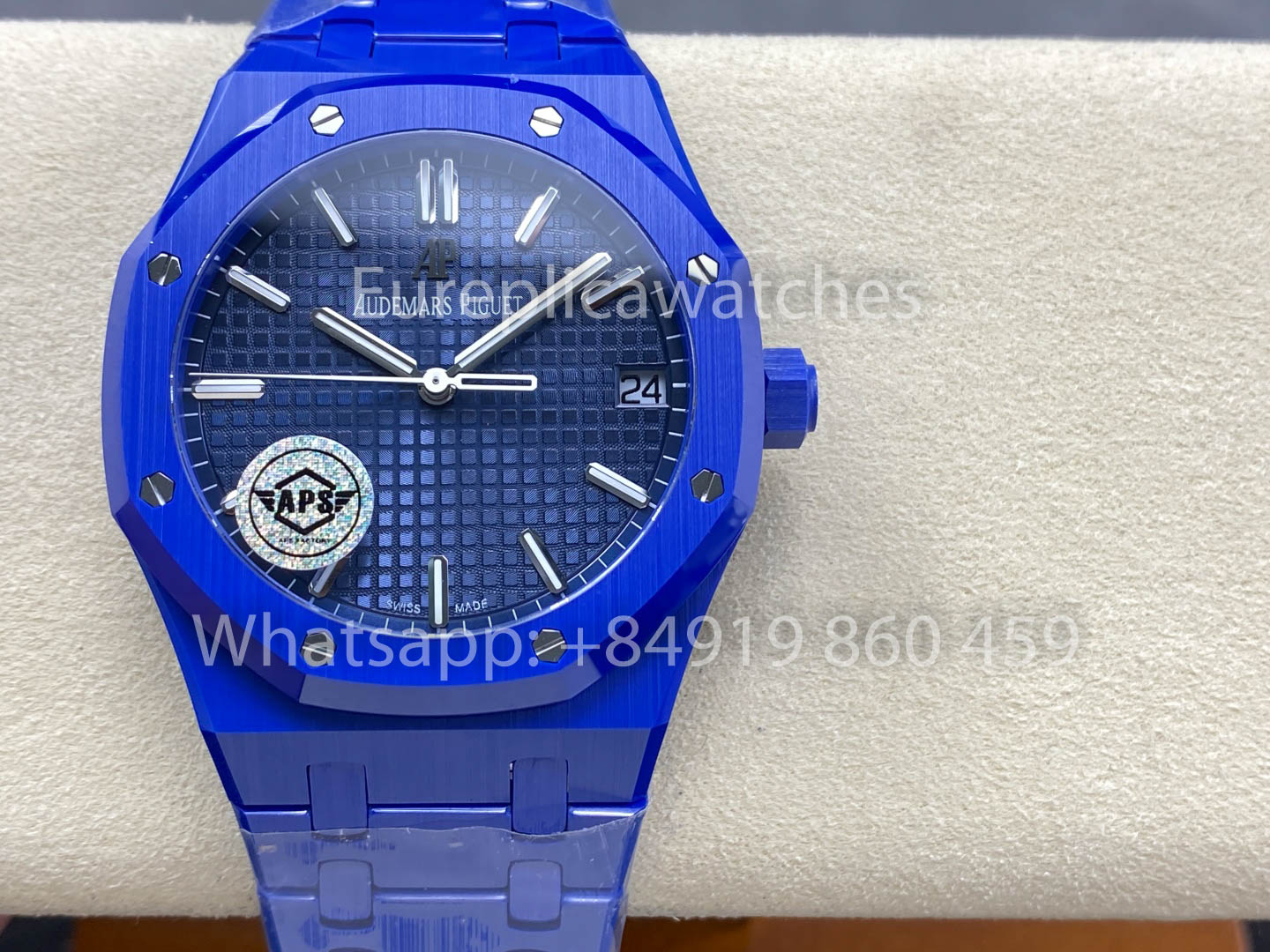 Audemars Piguet Royal Oak 15500ST Blaues Zifferblatt 1:1 Beste Version Blaues Keramikgehäuse APS Factory