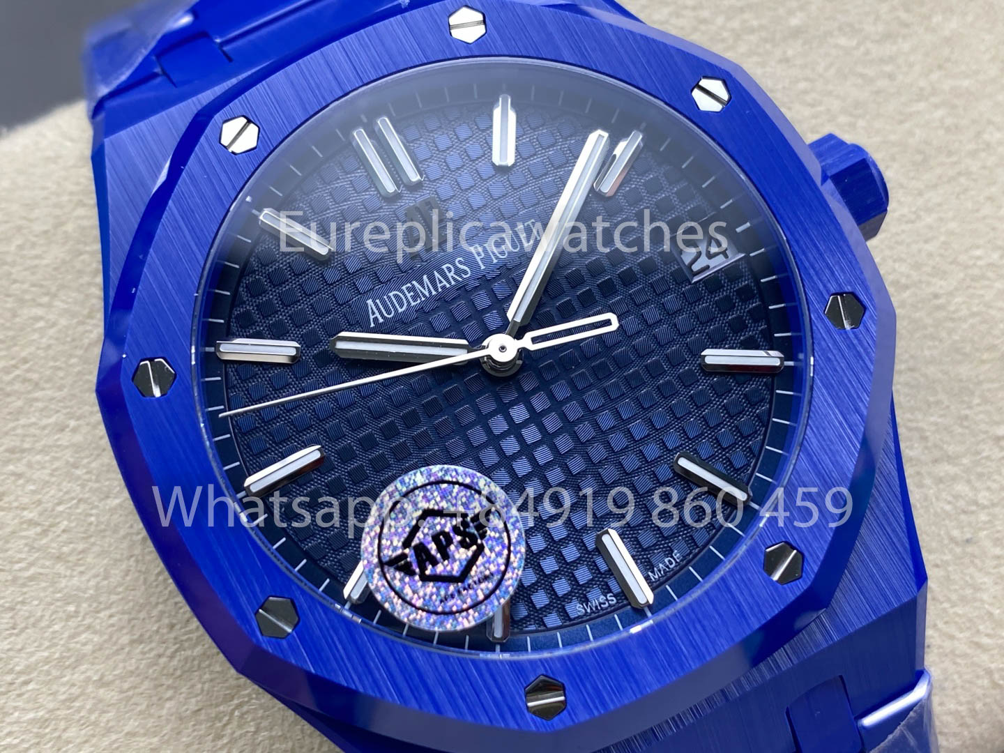Audemars Piguet Royal Oak 15500ST Blaues Zifferblatt 1:1 Beste Version Blaues Keramikgehäuse APS Factory