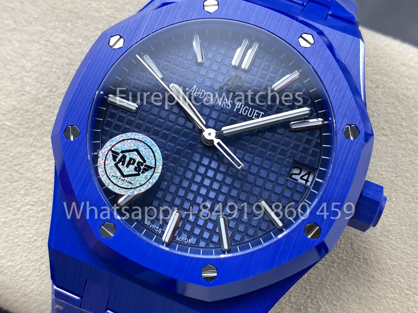 Audemars Piguet Royal Oak 15500ST Blaues Zifferblatt 1:1 Beste Version Blaues Keramikgehäuse APS Factory