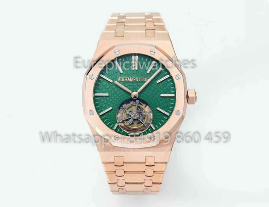 Audemars Piguet Royal Oak Tourbillon 26530ST.OO.1220ST.01 BBS Factory 1:1 Beste Version Grünes Zifferblatt RG
