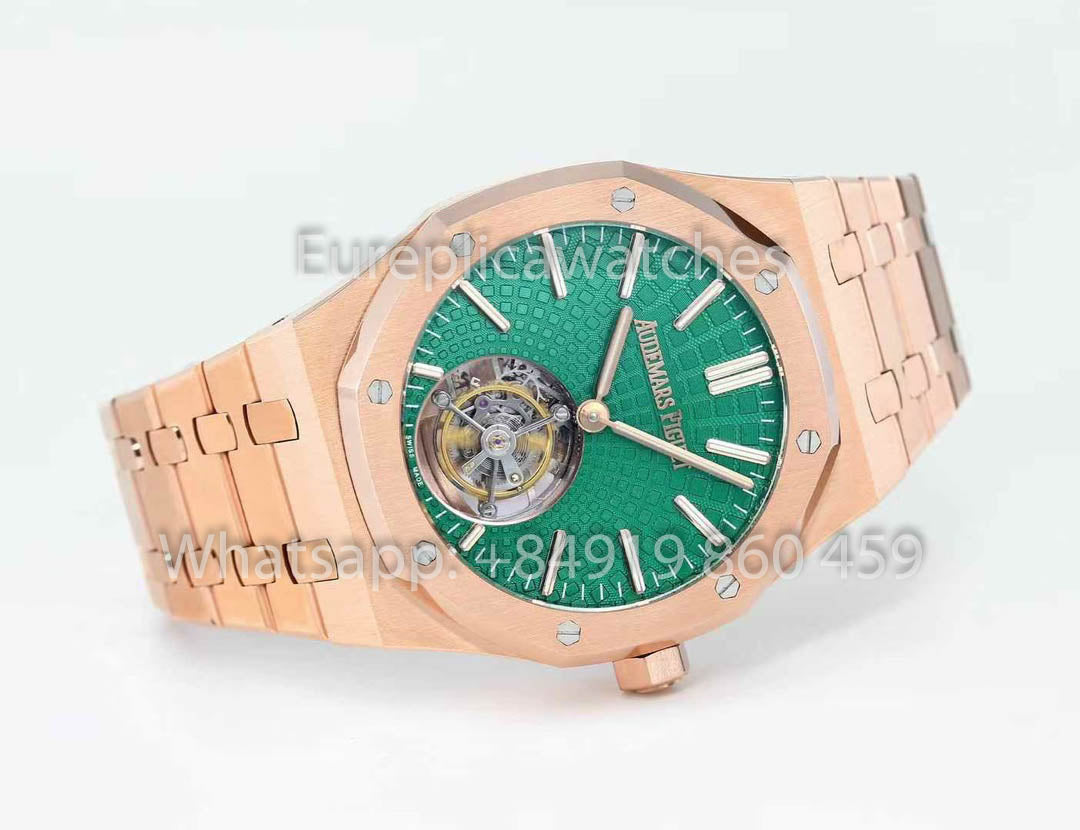 Audemars Piguet Royal Oak Tourbillon 26530ST.OO.1220ST.01 BBS Factory 1:1 Beste Version Grünes Zifferblatt RG