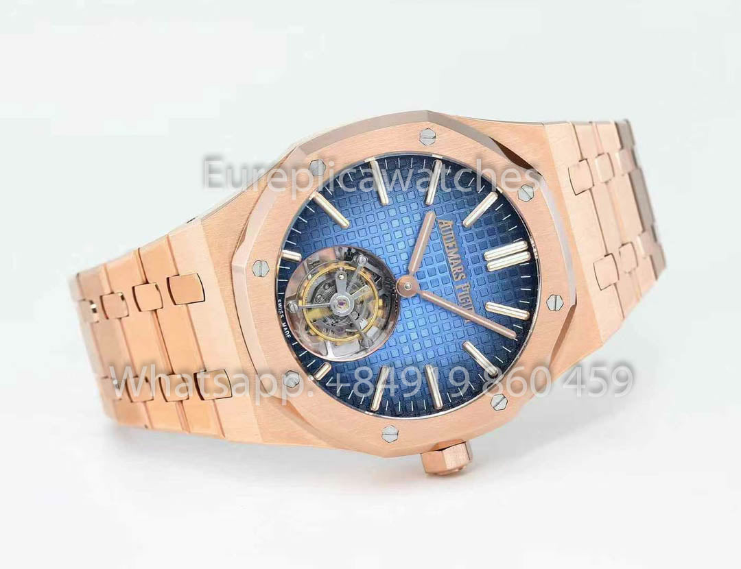 Audemars Piguet Royal Oak Tourbillon 26530ST.OO.1220ST.01 BBS Factory 1:1 Beste Version Blaues Zifferblatt RG
