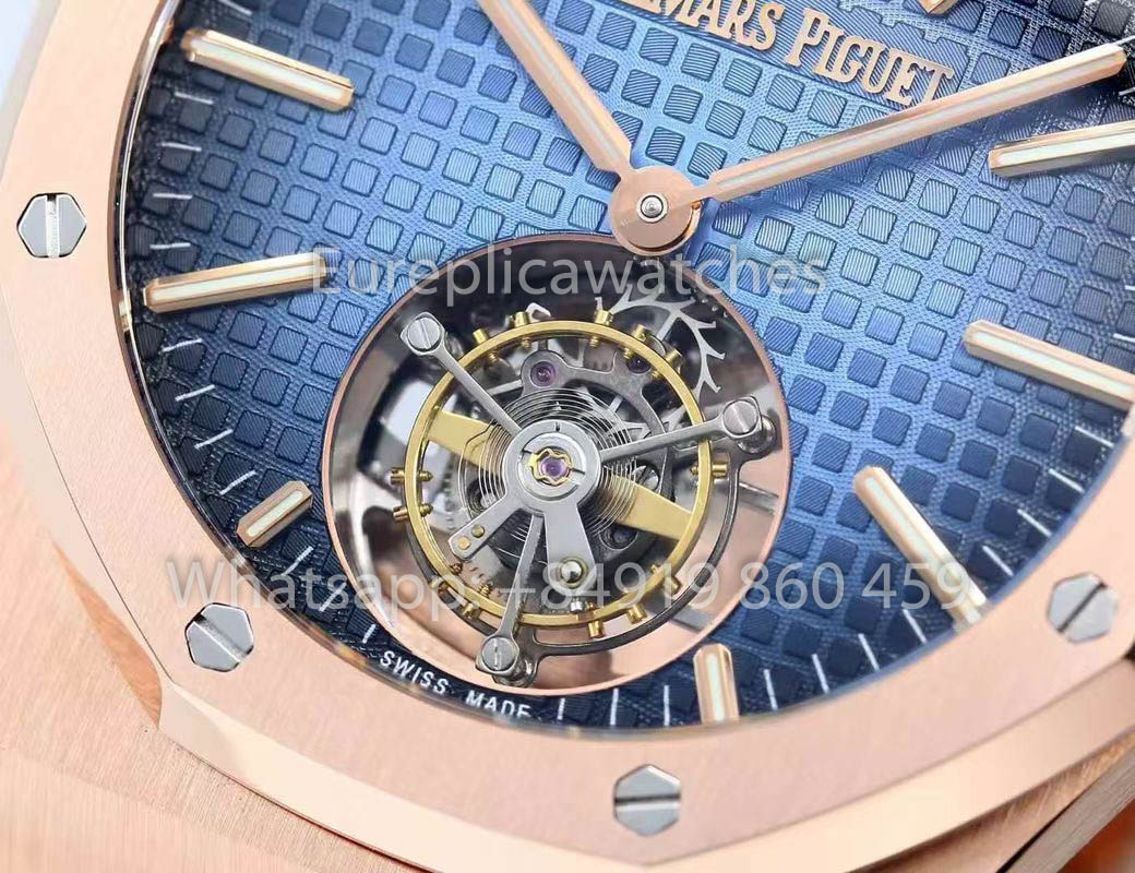 Audemars Piguet Royal Oak Tourbillon 26530ST.OO.1220ST.01 BBS Factory 1:1 Beste Version Blaues Zifferblatt RG