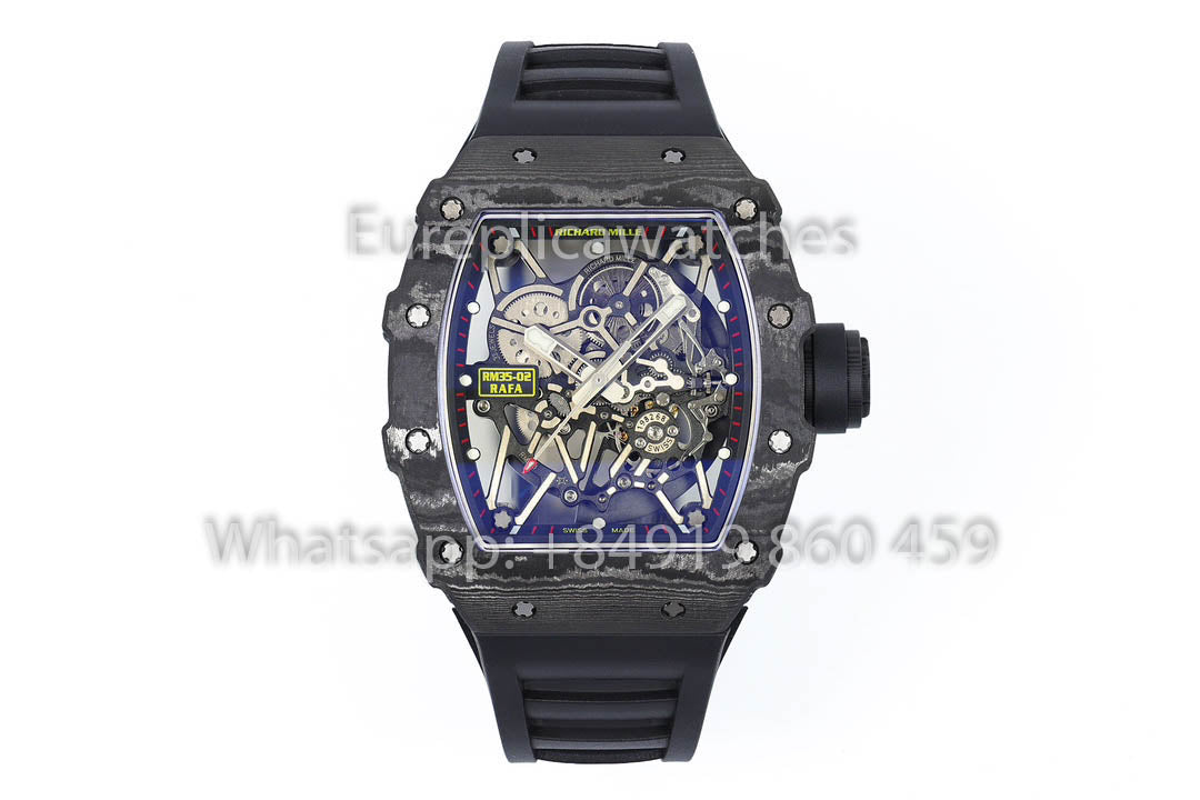 Richard Mille RM35-02 Rafael Nadal Black Carbon TPT 1:1 Beste Version ZF Factory 2025 Version
