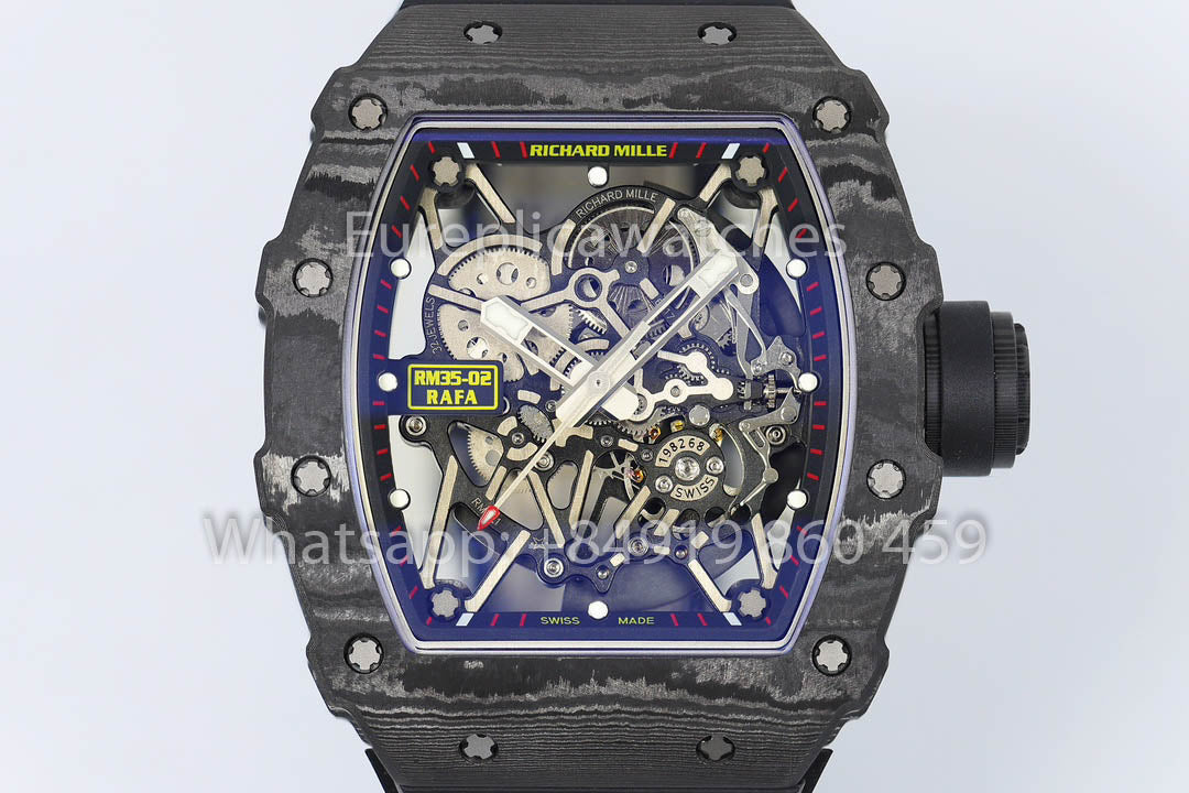 Richard Mille RM35-02 Rafael Nadal Black Carbon TPT 1:1 Beste Version ZF Factory 2025 Version