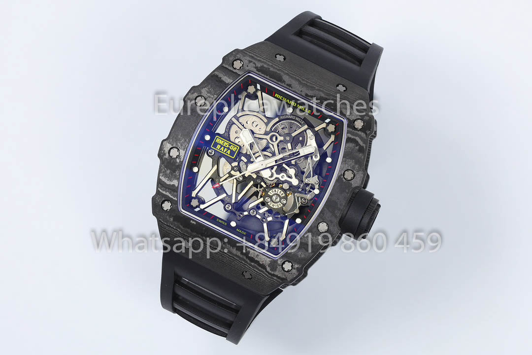 Richard Mille RM35-02 Rafael Nadal Black Carbon TPT 1:1 Beste Version ZF Factory 2025 Version