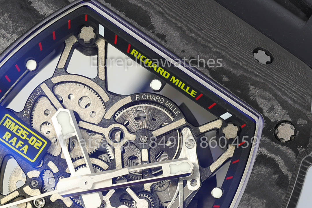 Richard Mille RM35-02 Rafael Nadal Black Carbon TPT 1:1 Beste Version ZF Factory 2025 Version