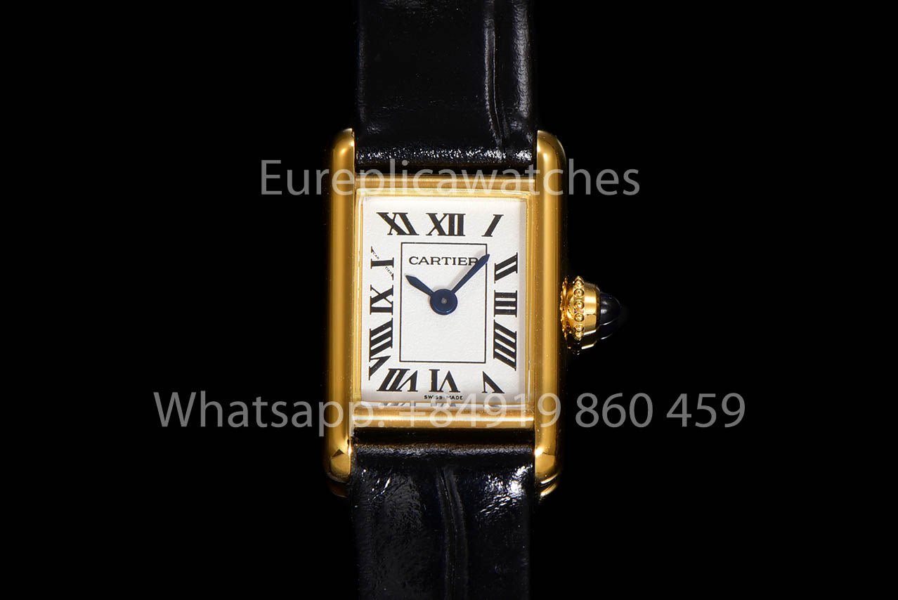 Cartier Tank TANK LOUIS CARTIER Mini  1:1 Best Version White and Yellow Gold