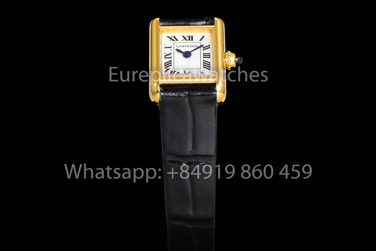 Cartier Tank TANK LOUIS CARTIER Mini  1:1 Best Version White and Yellow Gold