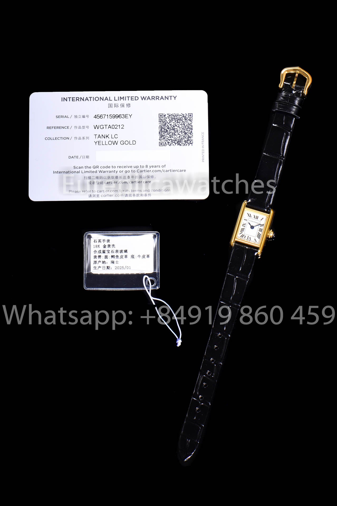 Cartier Tank TANK LOUIS CARTIER Mini  1:1 Best Version White and Yellow Gold