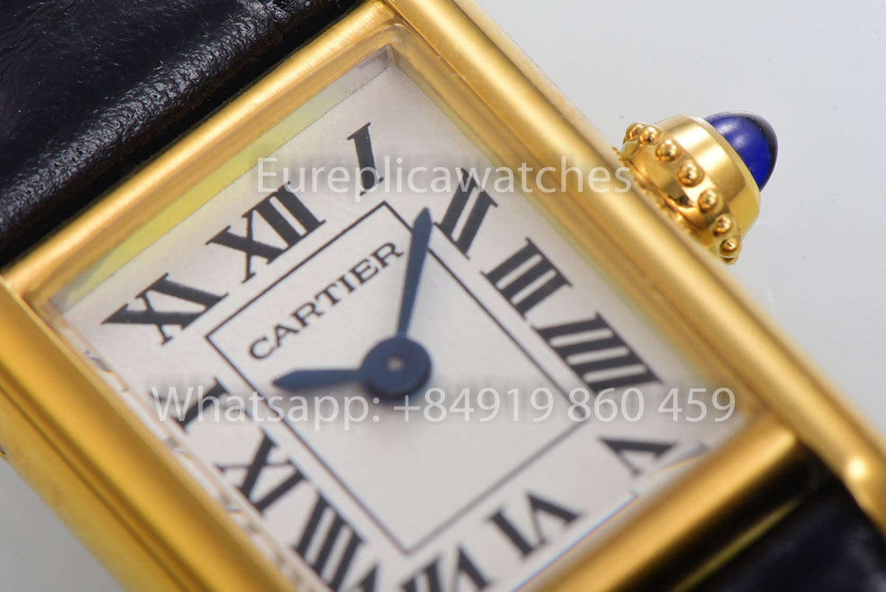 Cartier Tank TANK LOUIS CARTIER Mini  1:1 Best Version White and Yellow Gold