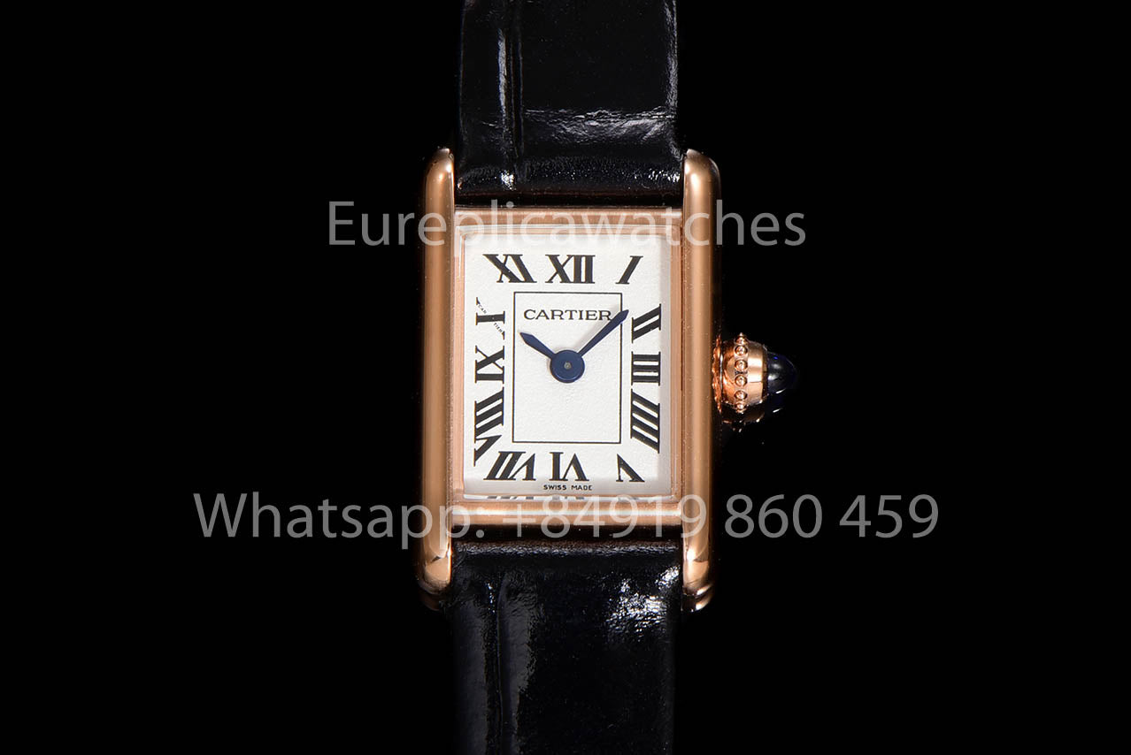 Cartier Tank TANK LOUIS CARTIER Mini 1:1 Meilleure version F1 Factory Cadran blanc Or rose
