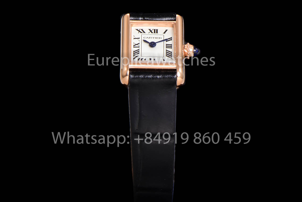 Cartier Tank TANK LOUIS CARTIER Mini 1:1 Meilleure version F1 Factory Cadran blanc Or rose